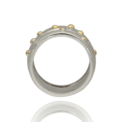 Fehér arany gyűrű 57-es méret (B10613_3I)